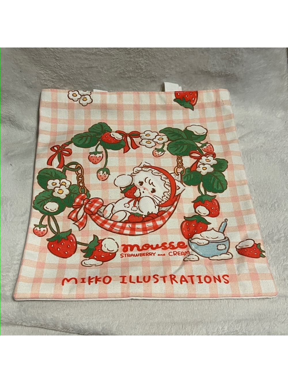 Mikko Illustrations Strawberry Bear Tote Bag